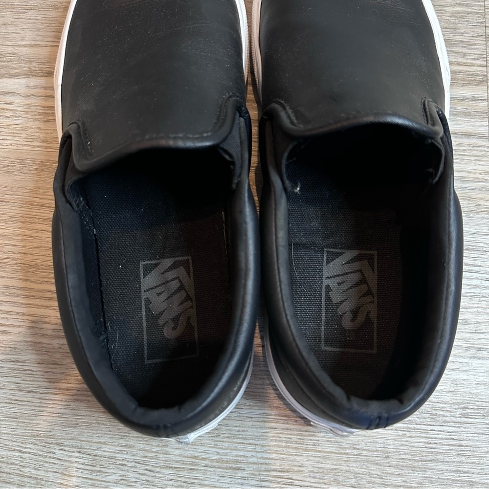Vans Classics Solid Leather Slip Ons - image 6